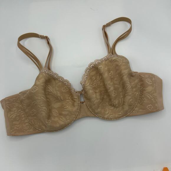 Soma Enticing Lift Balconette Bra 38B Nude Lace Underwire Push‑Up Style 0516 - Picture 8 of 10